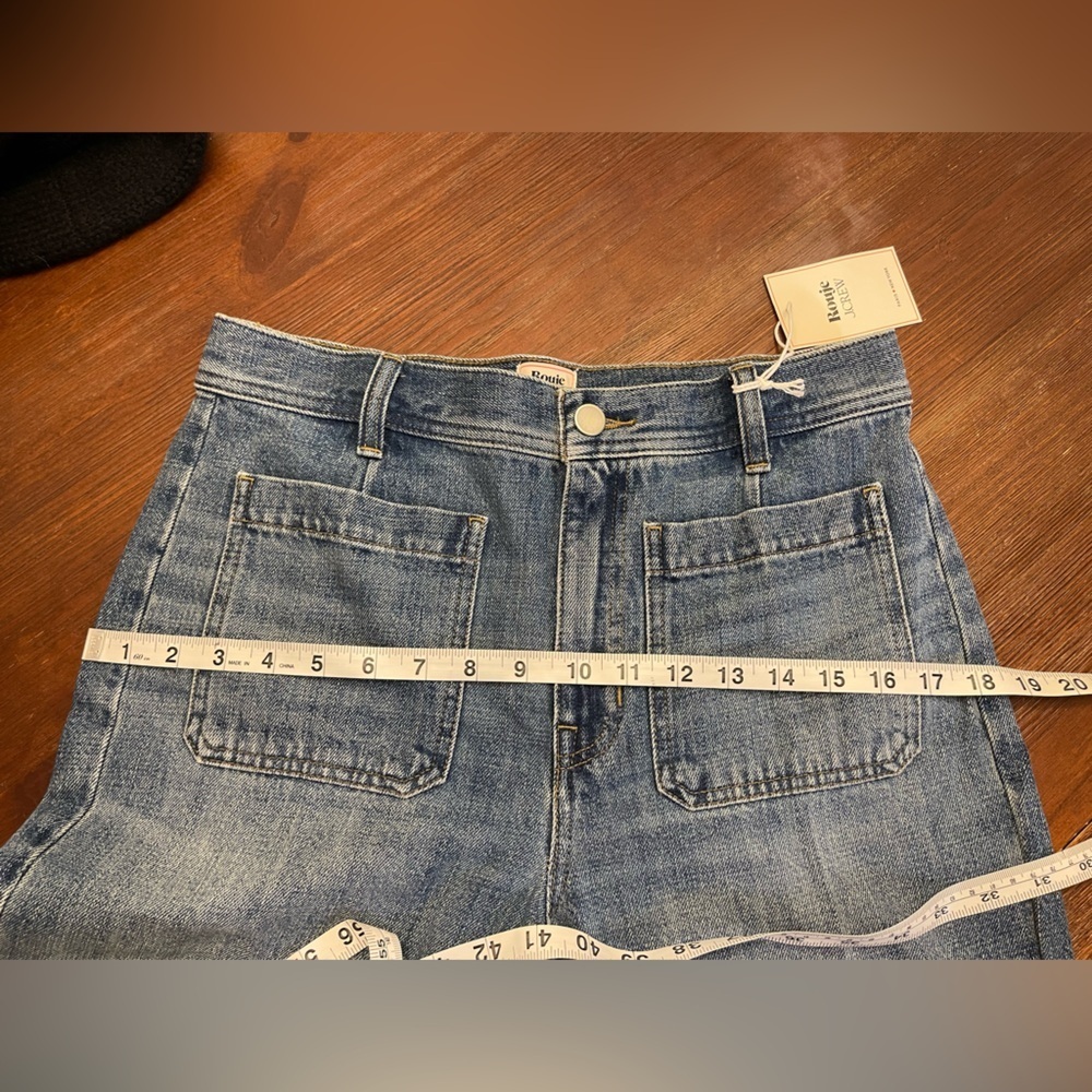 J.Crew | Rouje X J.Crew Marin High-Rise Flare Jean | Storm Wash | 28 - Picture 7 of 9